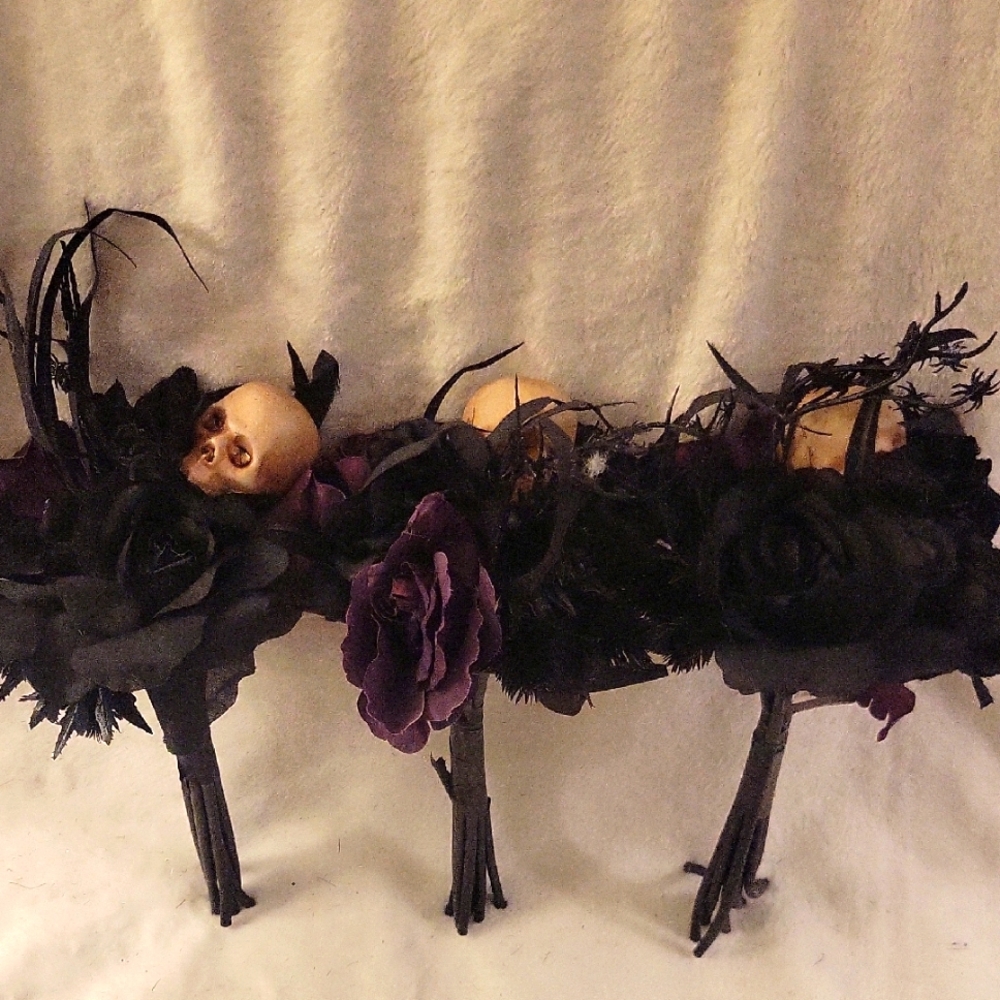 Gothic Skull and Rose Bouquet. 3 For The Price Of 1.